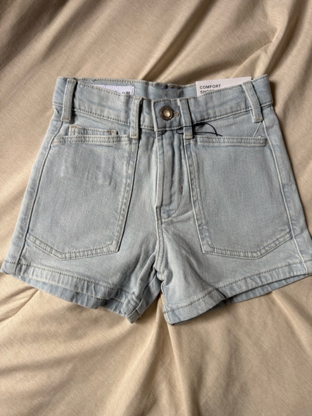 Zara Light Blue Denim Shorts for Kids